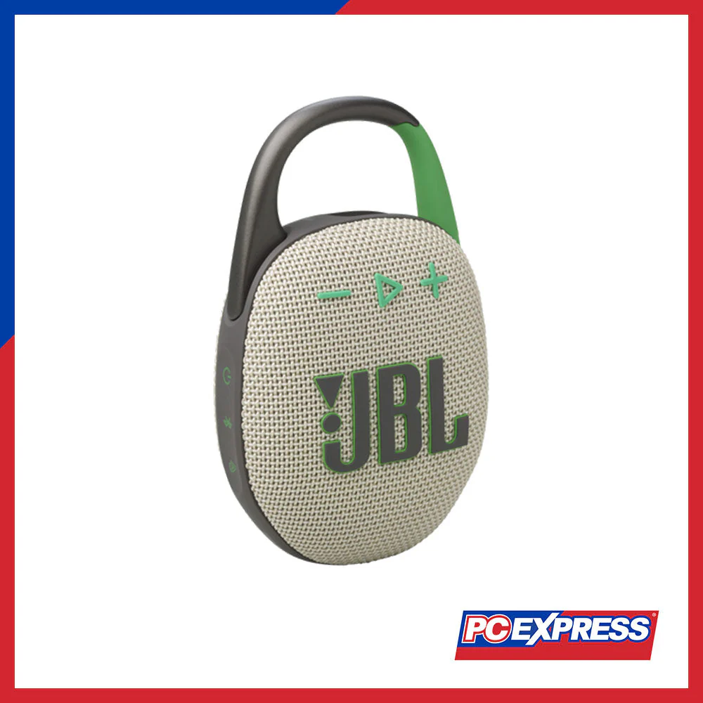 JBL Clip 5 Ultra-Portable Waterproof Bluetooth Speaker (Sand)