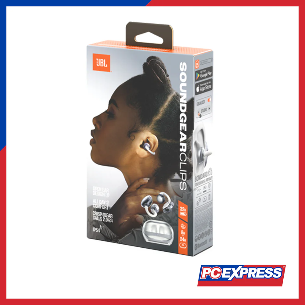 JBL Soundgear Clips True Wireless Open-Ear Headphones - White - Image 6