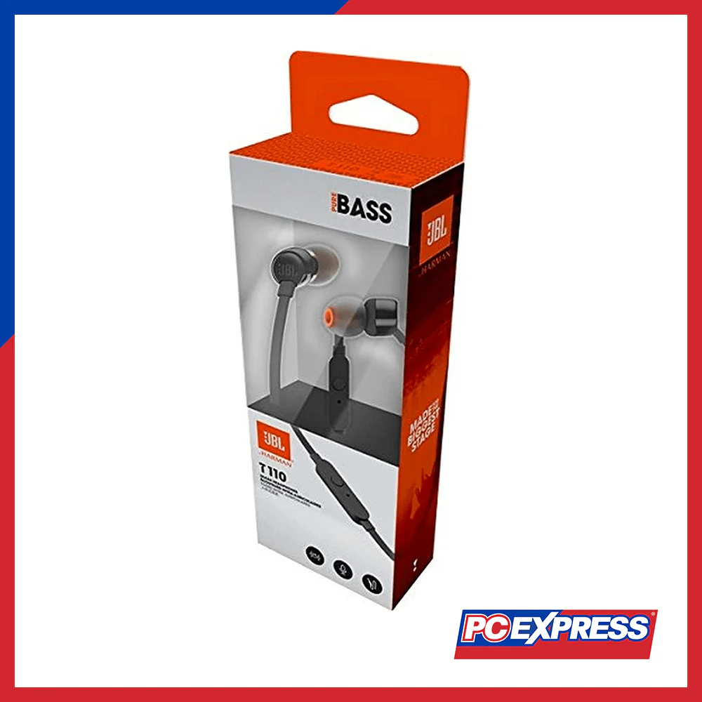 JBL Tune 110 In-Ear Headphones - Black - Image 5
