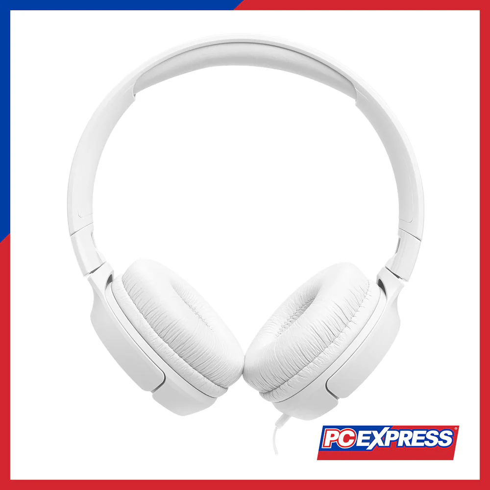 JBL Tune 520C USB-C Wired On-Ear Headphones - White - Image 3