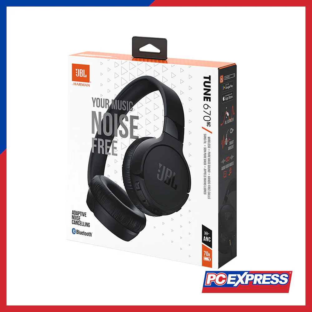 JBL Tune 670NC Adaptive Noise Cancelling Wireless On-Ear Headphones - Black - Image 6