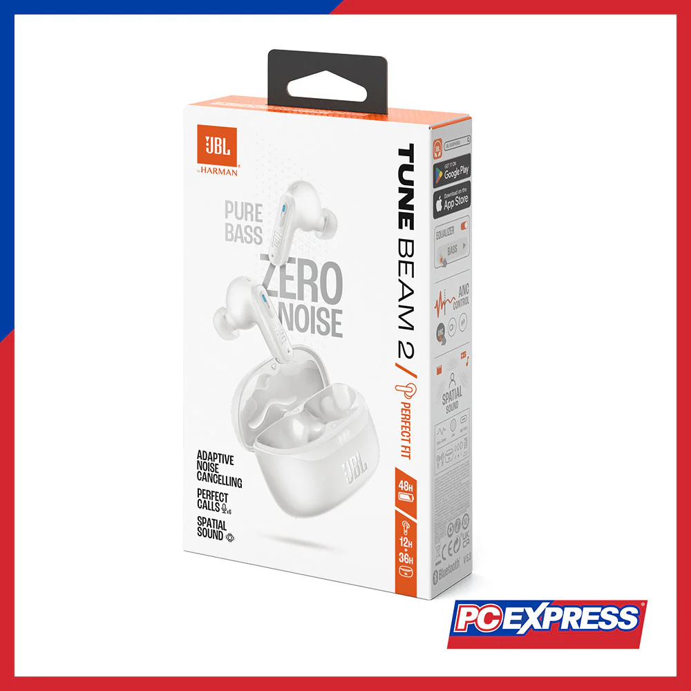 JBL Tune Beam 2 True Wireless Noise Cancelling Earbuds - White - Image 7