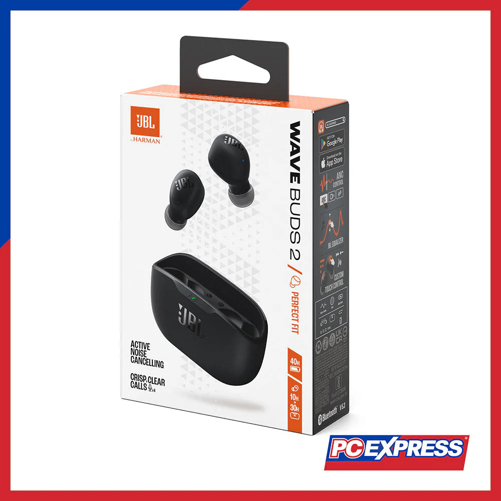 JBL Wave Buds 2 True Wireless Noise Cancelling Earbuds - Black - Image 6