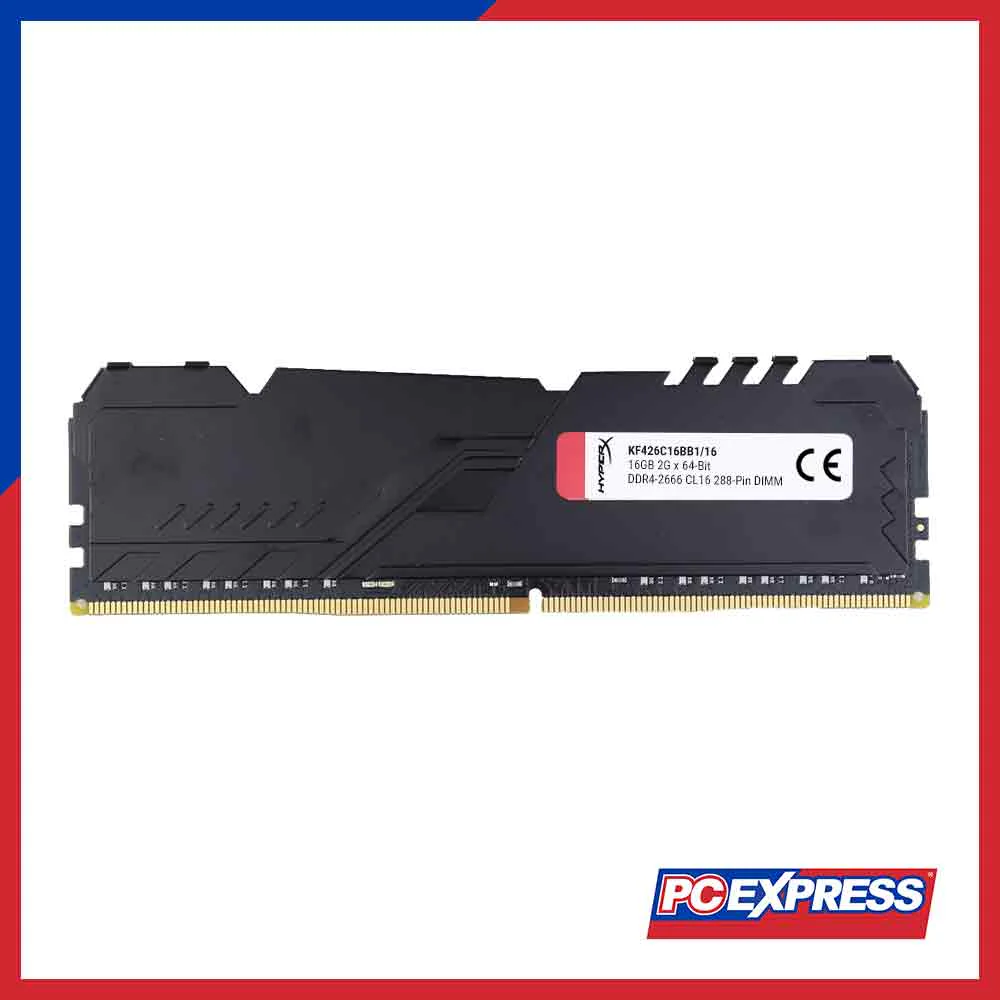 KINGSTON 16GB DDR4 2666MHZ FURY BEAST BLACK (KF426C16BB1/16)/(KF426C16BB/16) Ram - Image 2