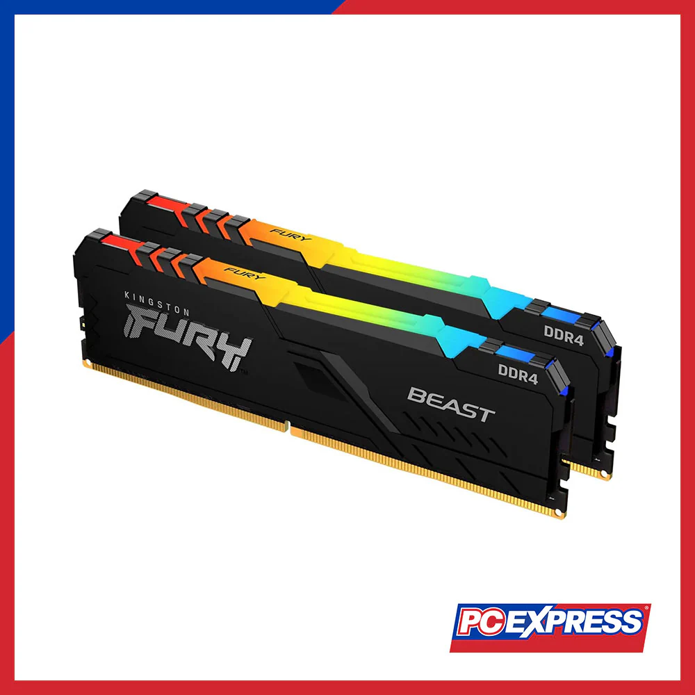 KINGSTON 16GB DDR4 3200MHz Fury Beast (2X8GB) (KF432C16BBAK2/16) RGB Desktop Memory