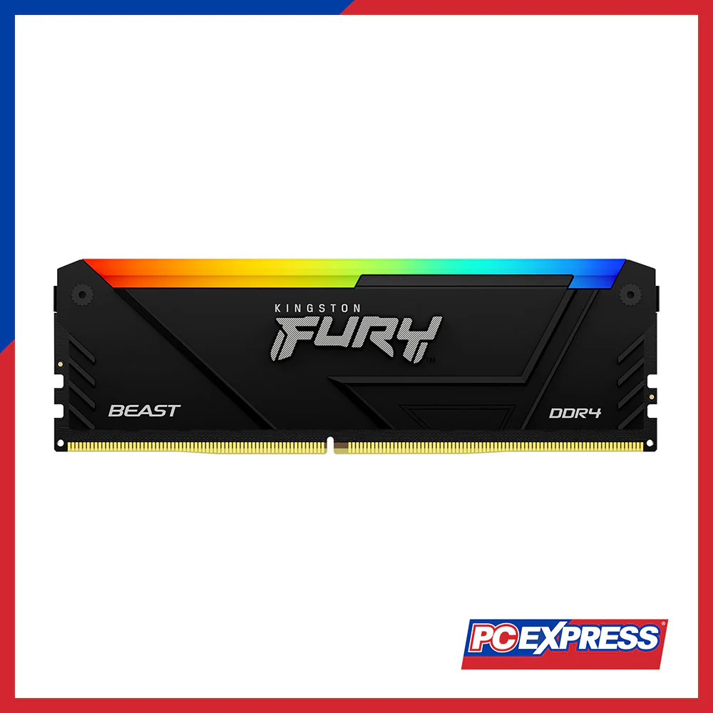 KINGSTON 16GB DDR4 3600MHz FURY Beast RGB (KF436C18BB2A/16) Desktop Memory - Black