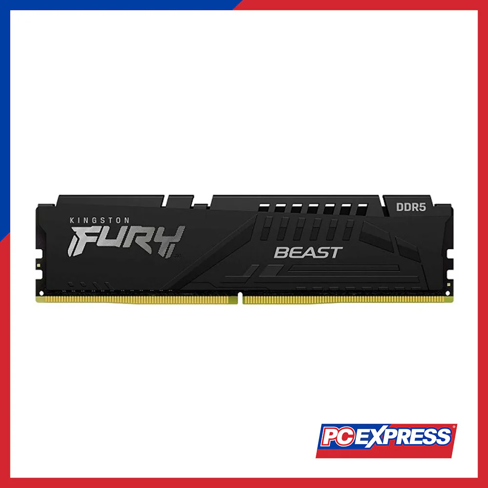 KINGSTON 16GB DDR5 6000MT/s Fury Beast (1x 16GB) (KF560C36BBE2-16) CL36 UDIMM Memory - Black