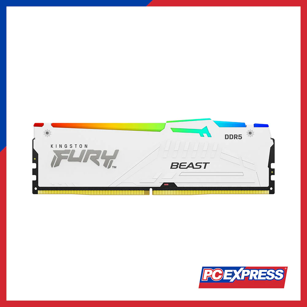 KINGSTON 16GB DDR5 6000MT/S (KF560C30BWEA-16) FURY Beast RGB RAM (White)