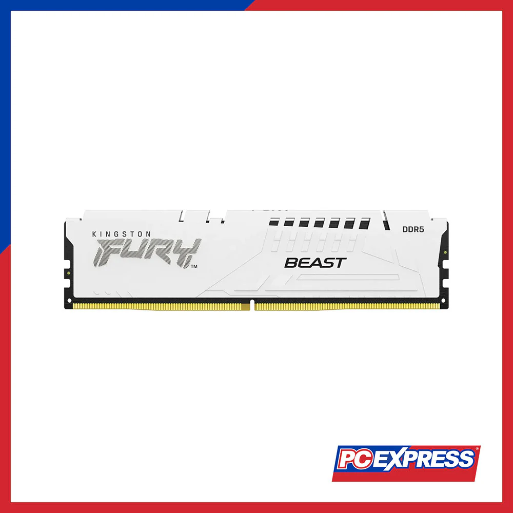 KINGSTON 32GB DDR5 6000MT/s FURY™ Beast (1x 32GB) (KF560C40BW-32) Desktop Memory - White