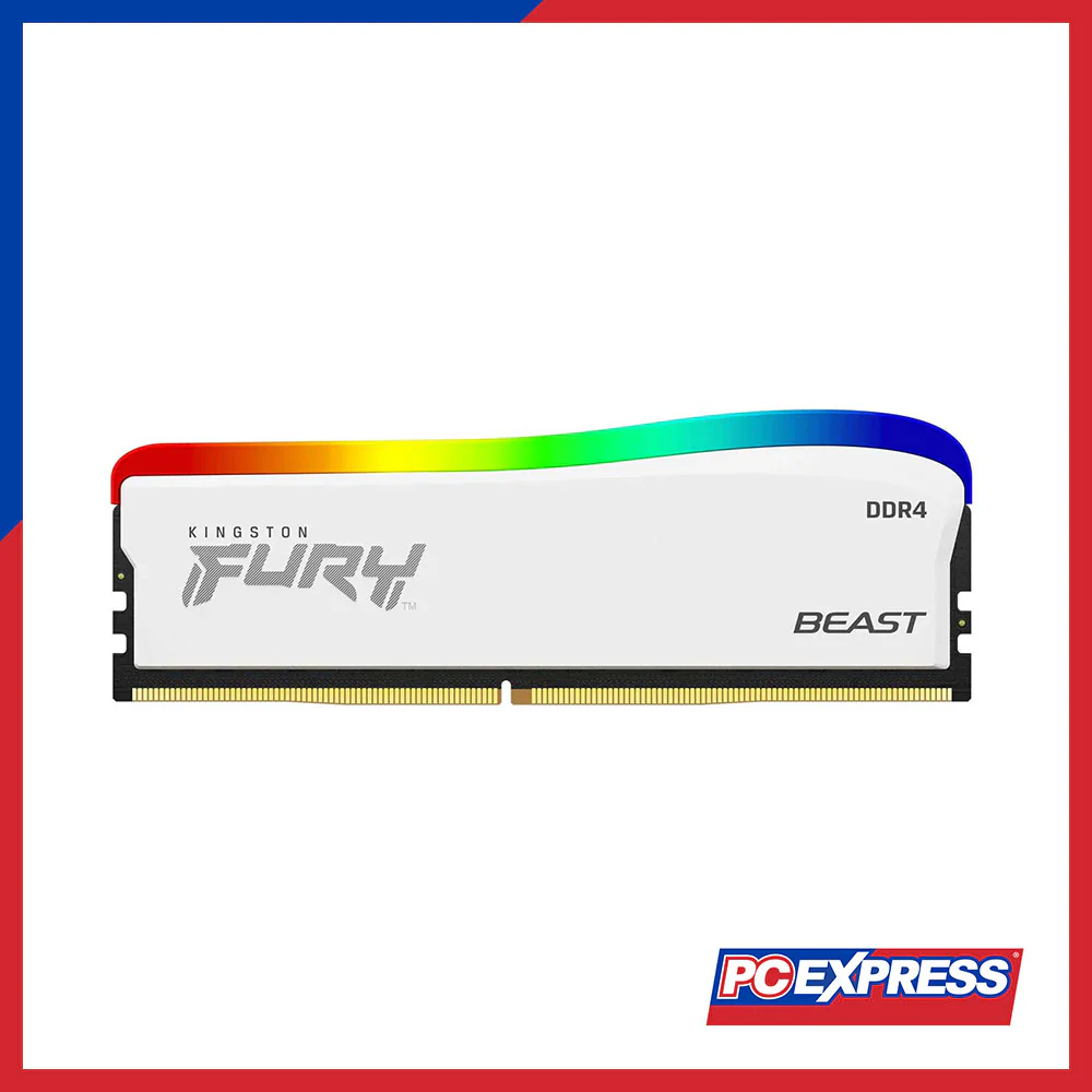 KINGSTON FURY™ Beast 8GB DDR4 3600MHz RGB Memory - White