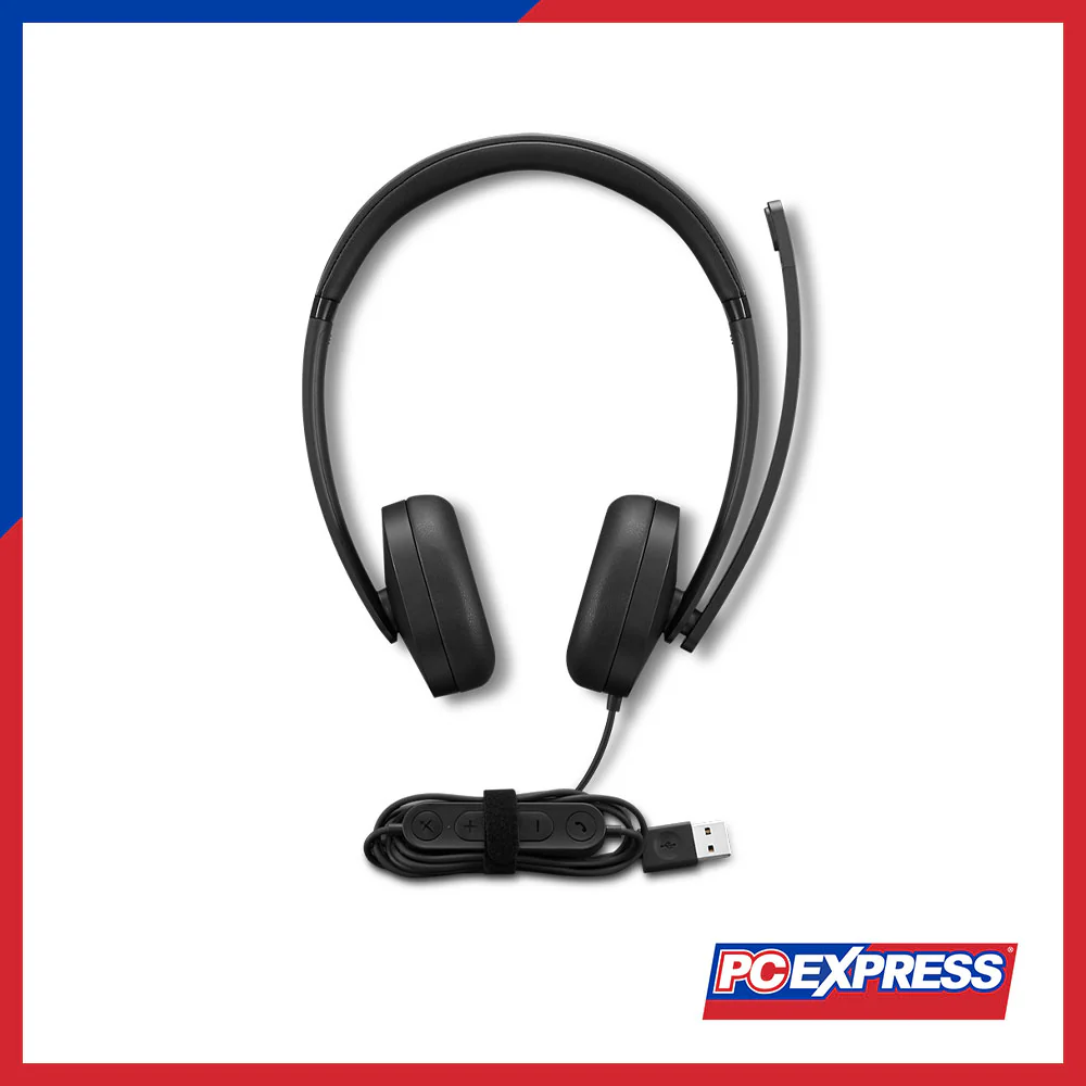LENOVO USB-A Wired Stereo On-Ear Headset Gen 2 (4XD1P83425) - Black