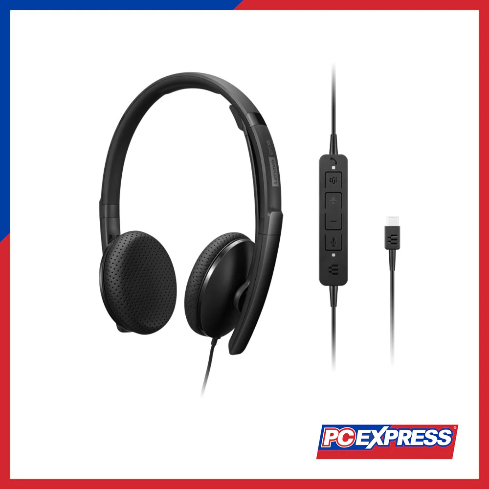 LENOVO Wired VoIP Headset (4XD1M45626) - Black - Image 5