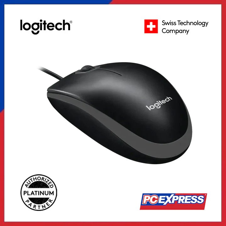 LOGITECH B100 OPTICAL USB Mouse (Black) - Image 2