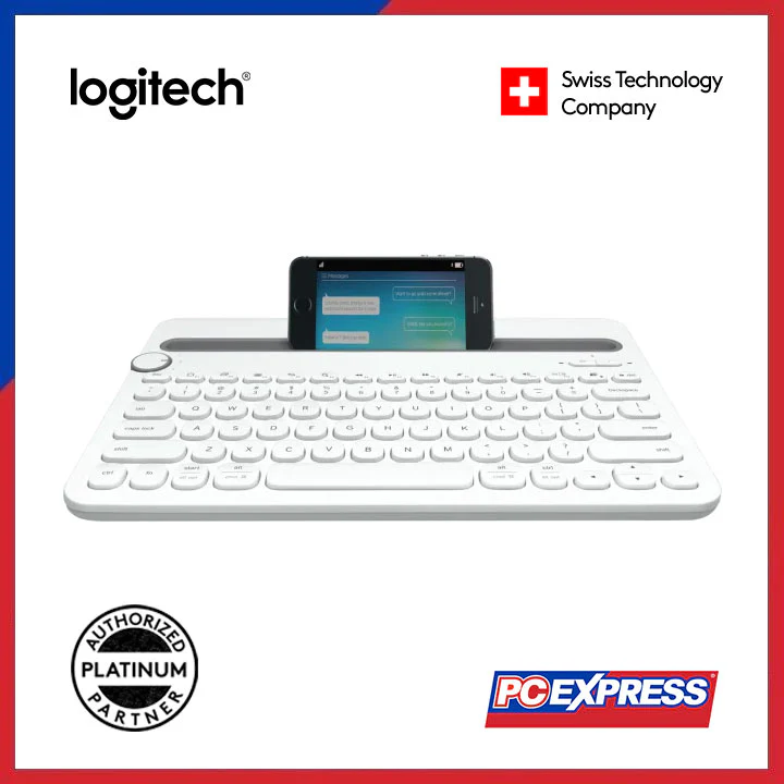 LOGITECH K480 Multi-Device Bluetooth Wireless Keyboard (White) - Image 2