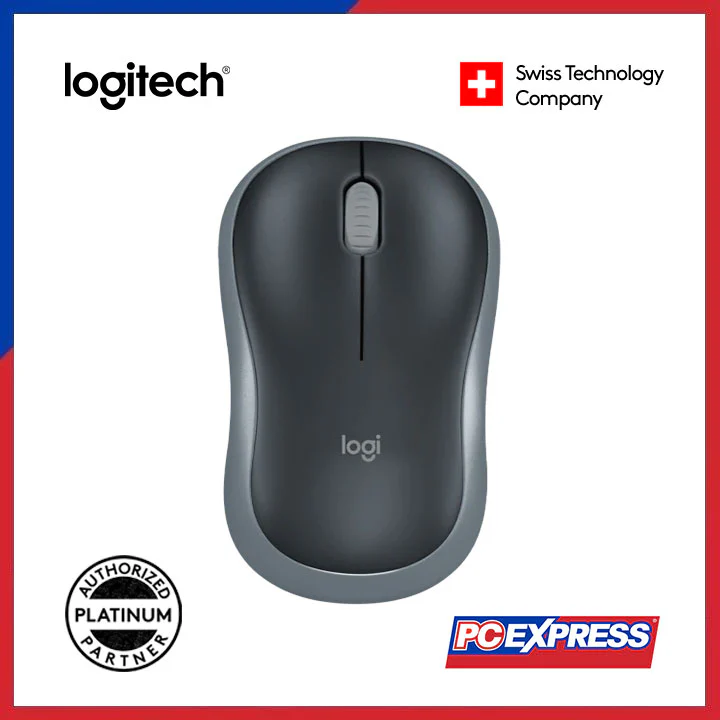LOGITECH M185 Wireless Mouse (Gray)