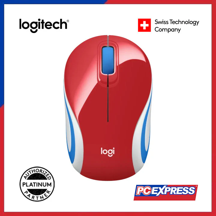 LOGITECH M187 MINI Wireless Mouse (Red)