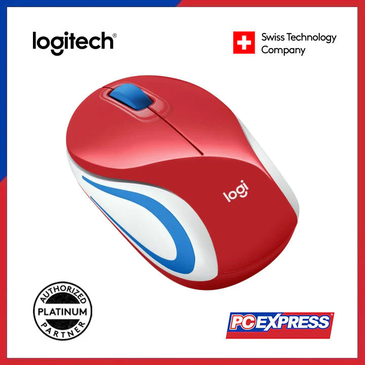 LOGITECH M187 MINI Wireless Mouse (Red) - Image 3