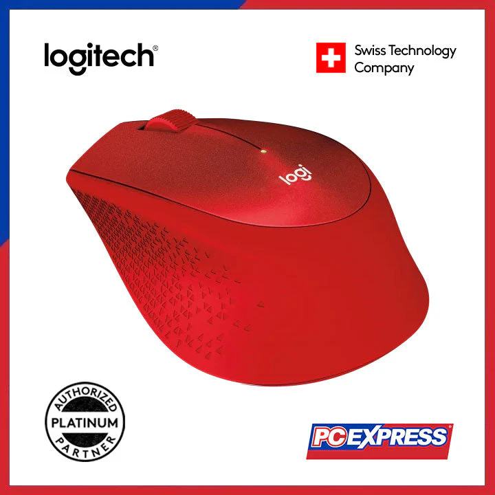 LOGITECH M331 SILENT PLUS Wireless Mouse (Red) - Image 2