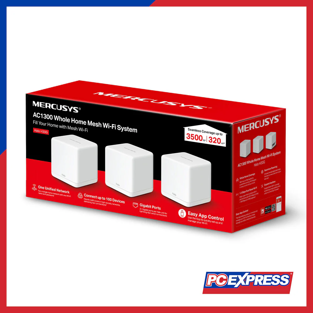 MERCUSYS HALO H30G (3-Pack) AC1300 Whole Mesh Wi-Fi System - Image 5