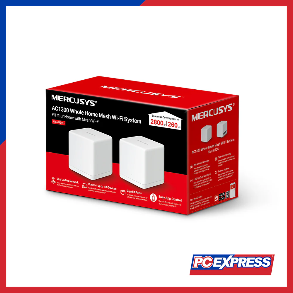 MERCUSYS Halo H30G AC1300 Whole Home Mesh Wi-Fi System (2-Pack) - Image 7