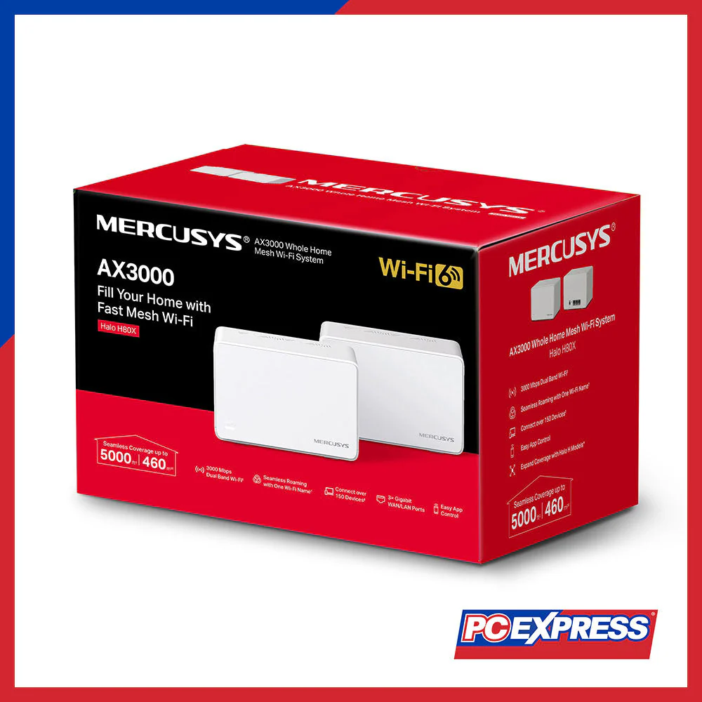 MERCUSYS HALO H80X (2-Pack) AX3000 Whole Home Mesh Wi-Fi 6 System - Image 5