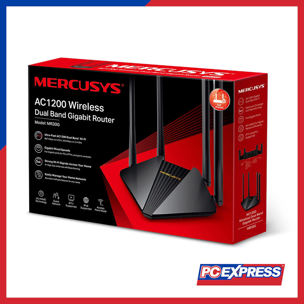 MERCUSYS MR30G AC1200 Wireless Dual Band Gigabit Router - Image 4