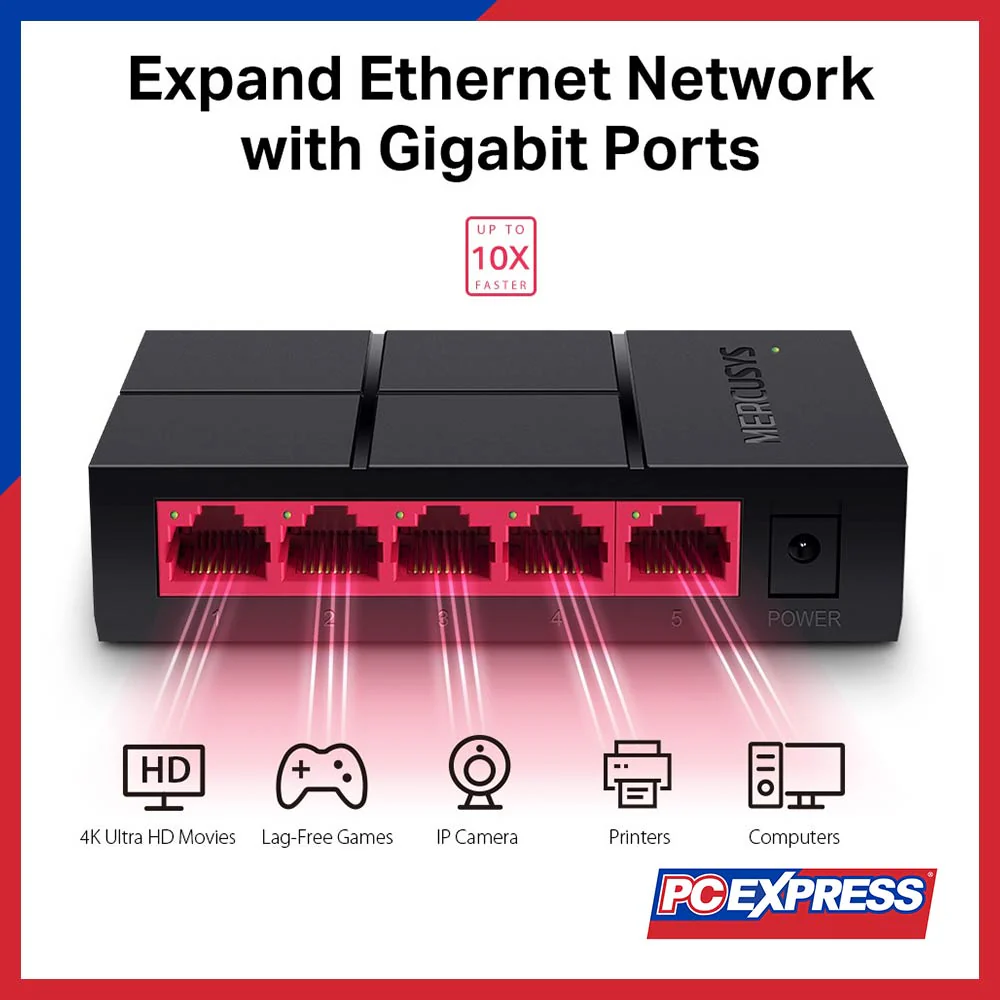 MERCUSYS MS105G 5-Port Gigabit Desktop Switch - Image 2