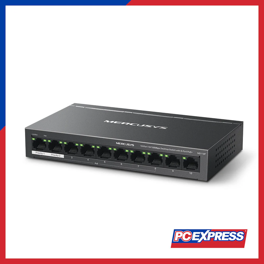 MERCUSYS MS110P 10-Port 10/100Mbps Desktop Switch - Image 2