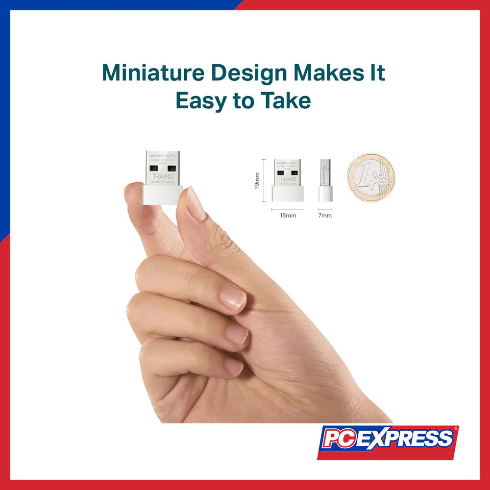 MERCUSYS MW150US N150 Wireless Nano USB Adapter - Image 3