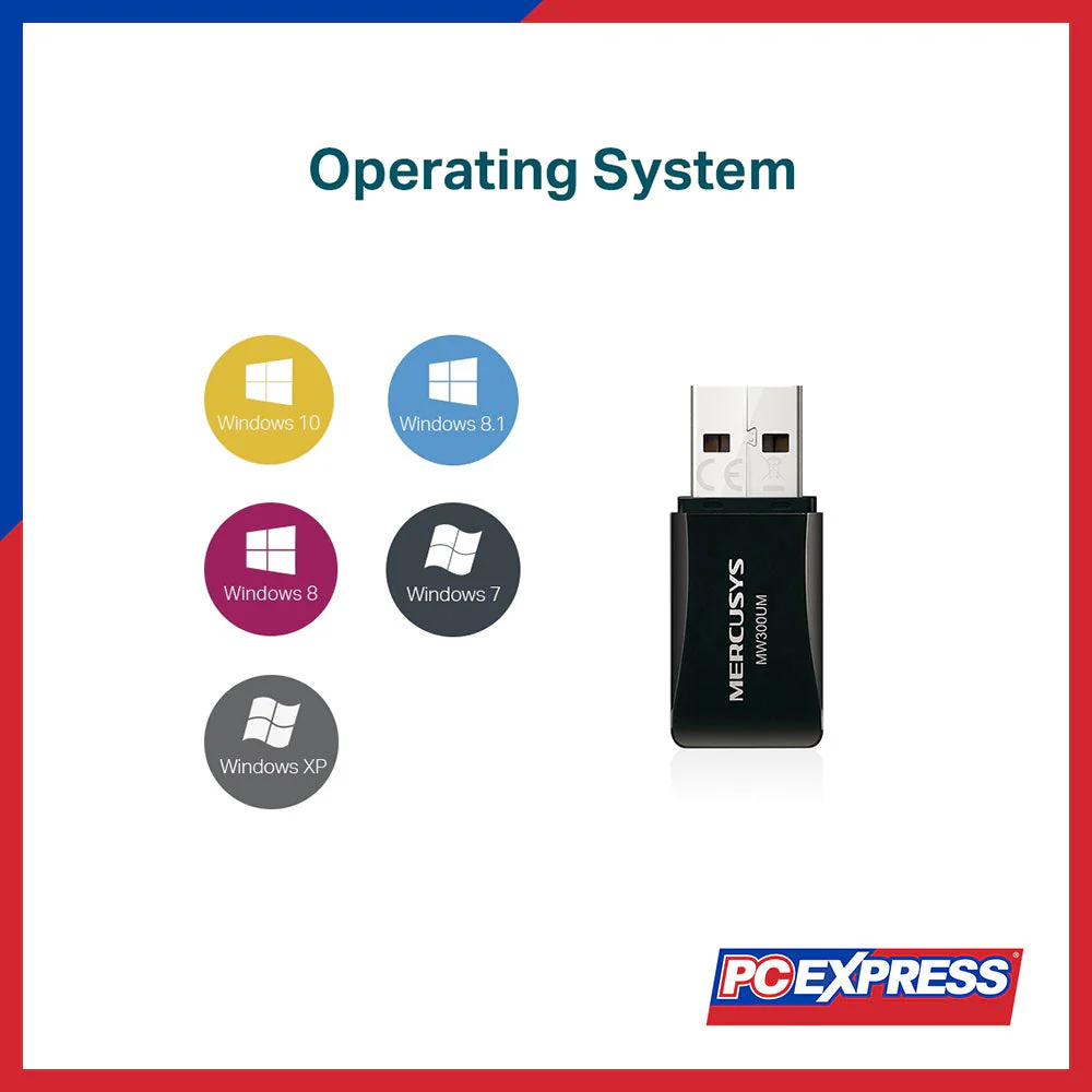 MERCUSYS MW300UM N300 Wireless Mini USB Adapter - Image 3