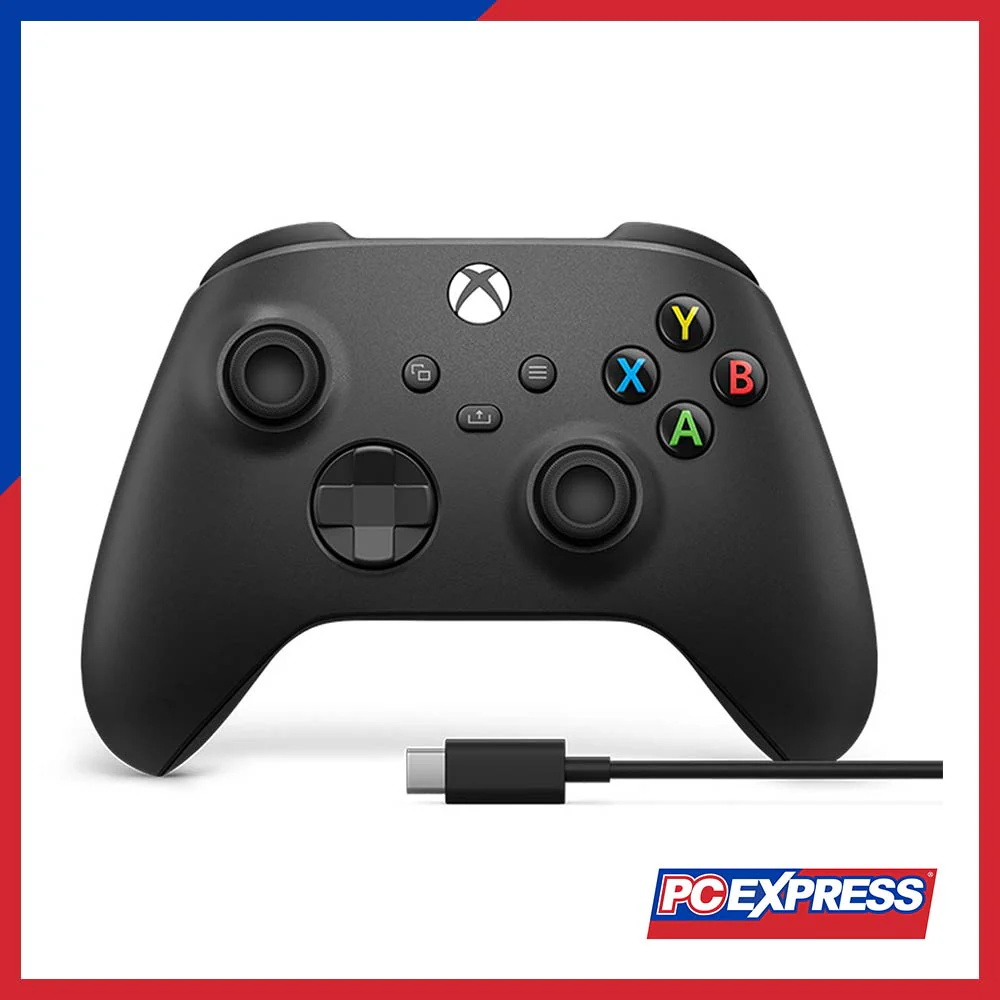 Xbox Wireless Controller + USB-C Cable (Carbon Black) - Image 2