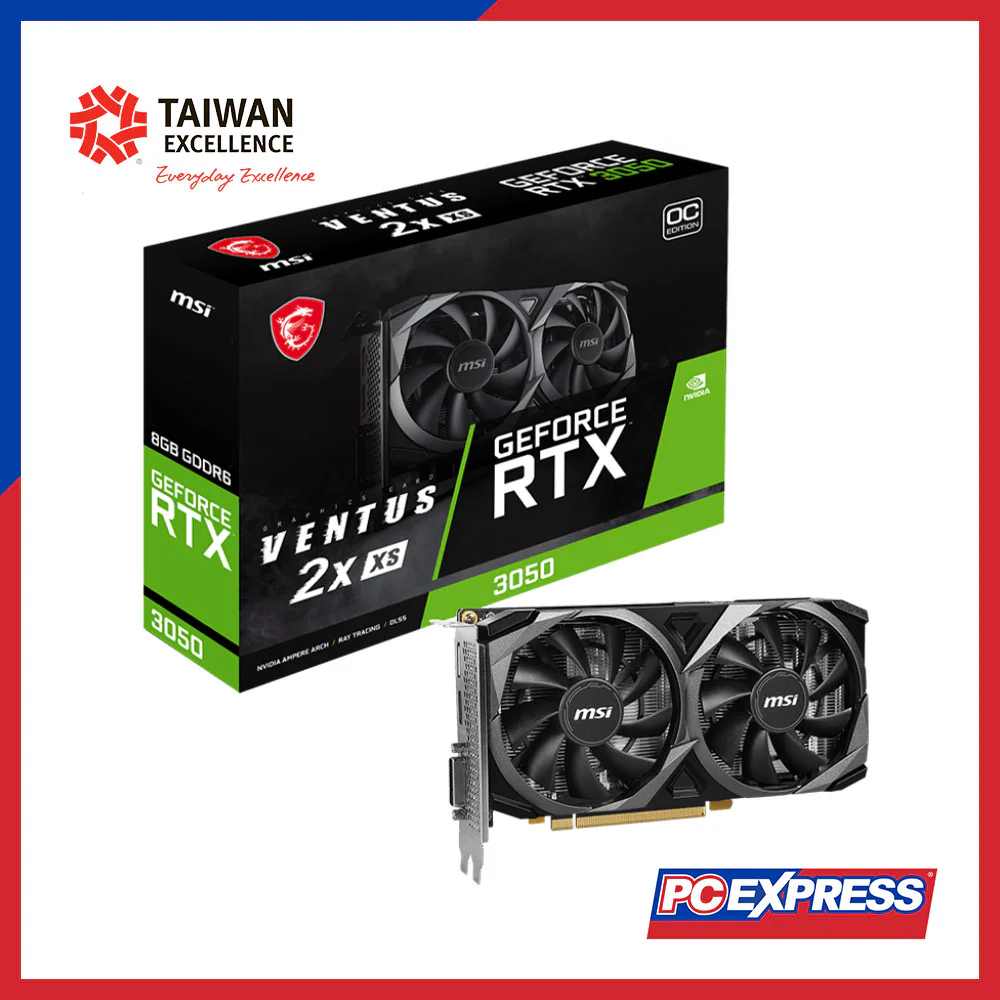 MSI GeForce RTX™ 3050 VENTUS 2X XS OC 8G GDDR6 128-bit Graphics Card