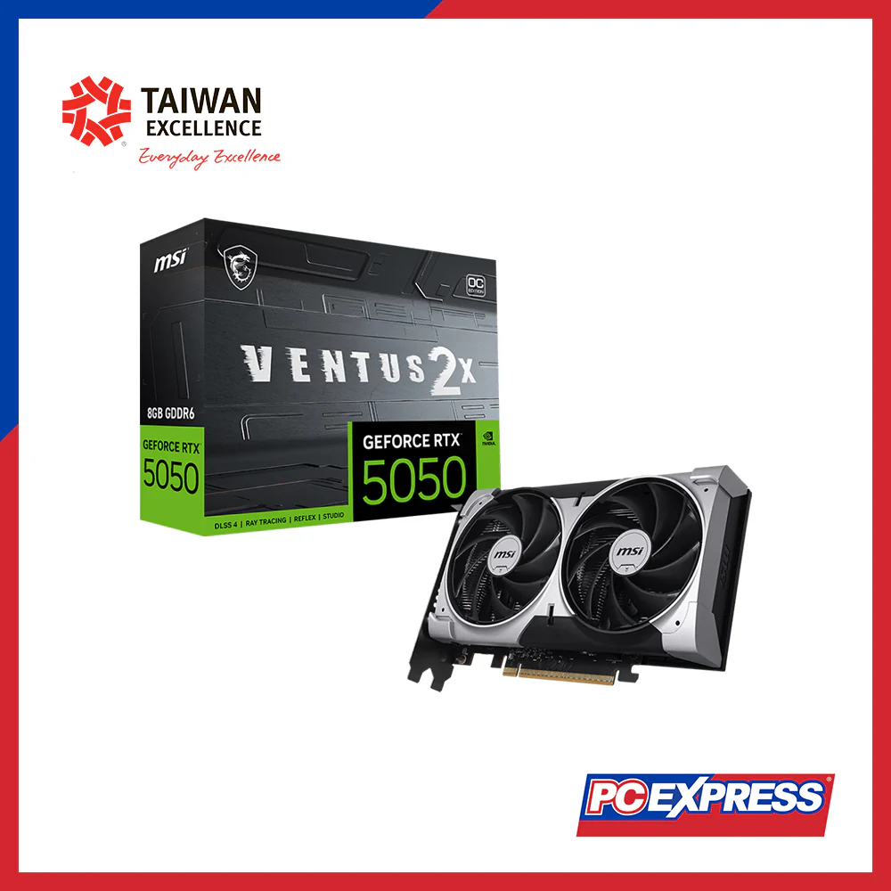 MSI GeForce RTX™ 5050 VENTUS 2X OC 8GB GDDR6 128-bit Graphics Card