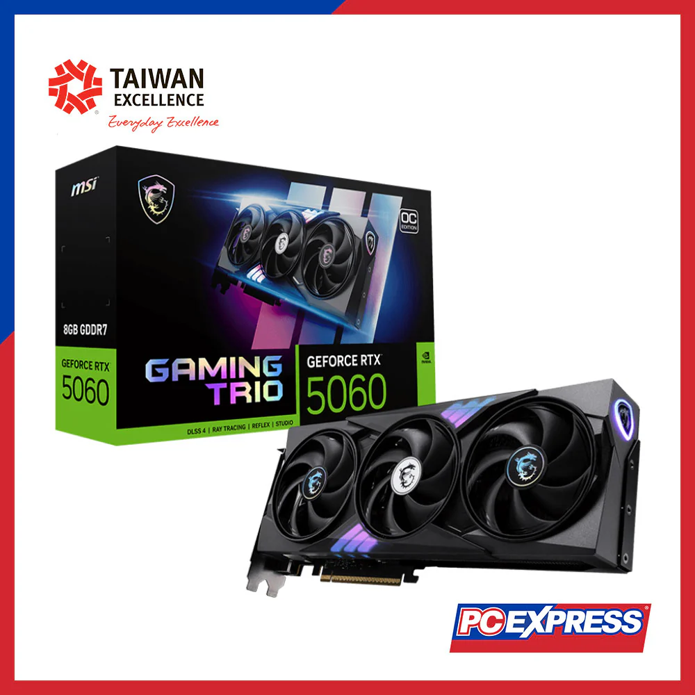 MSI GeForce RTX™ 5060 GAMING TRIO OC 8GB GDDR7 128-bit Graphics Card