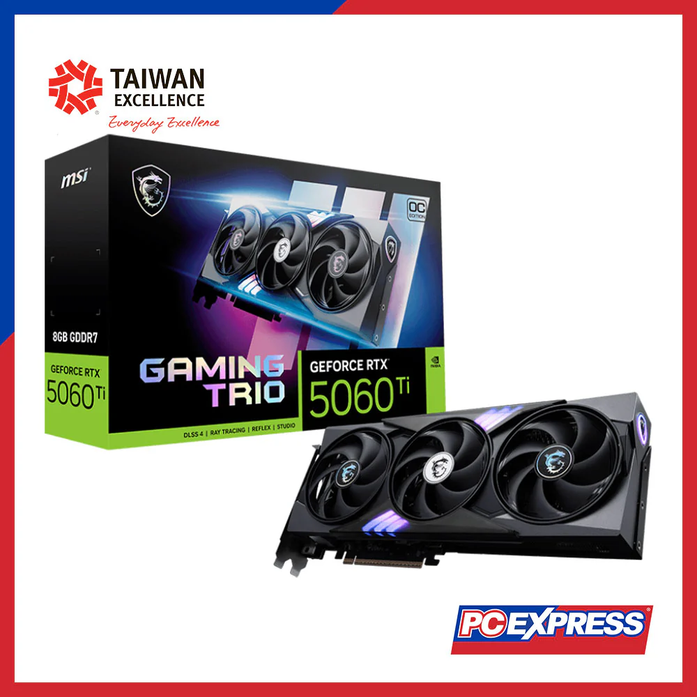 MSI GeForce RTX™ 5060 Ti GAMING TRIO OC 8GB GDDR7 128-bit Graphics Card