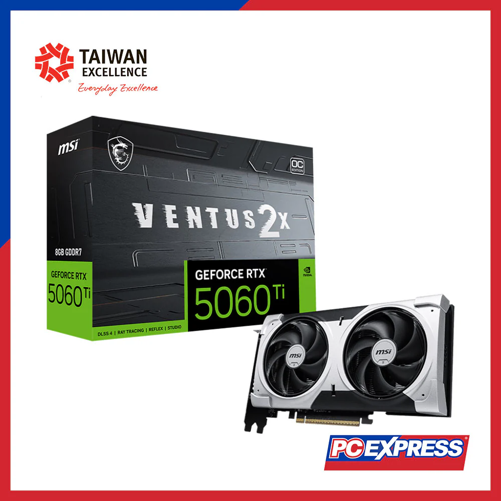 MSI GeForce RTX™ 5060 Ti VENTUS 2X OC PLUS 8GB GDDR7 128-bit Graphics Card