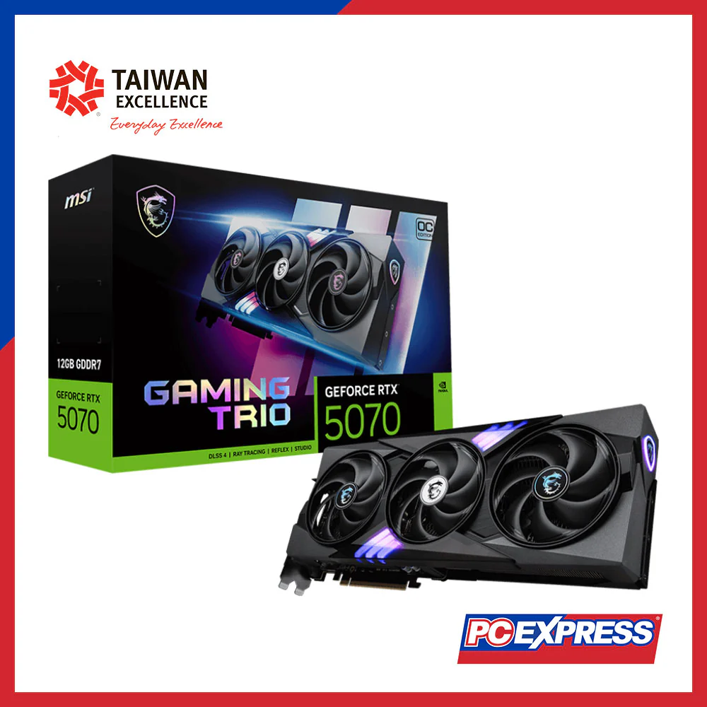 MSI GeForce RTX™ 5070 GAMING TRIO OC 12GB GDDR7 192-bit Graphics Card