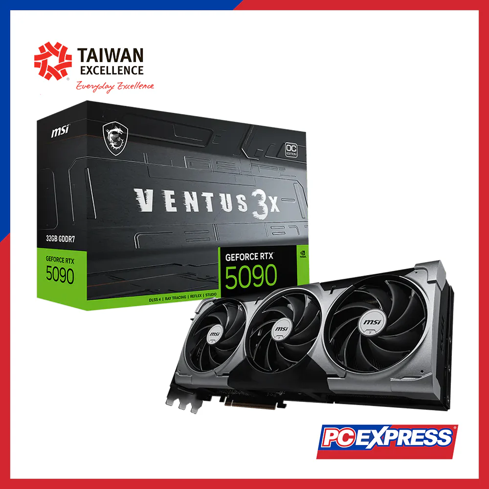 MSI GeForce RTX™ 5090 VENTUS 3X OC 32GB (G5090-32V3C) GDDR7 512-bit Graphics Card