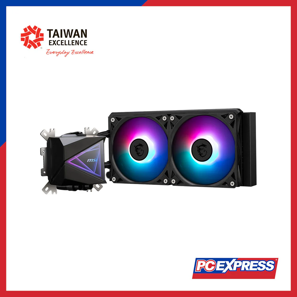 MSI MAG CORELIQUID I240 AIO LC ARGB CPU Liquid Cooler Fan (Black) - Image 3