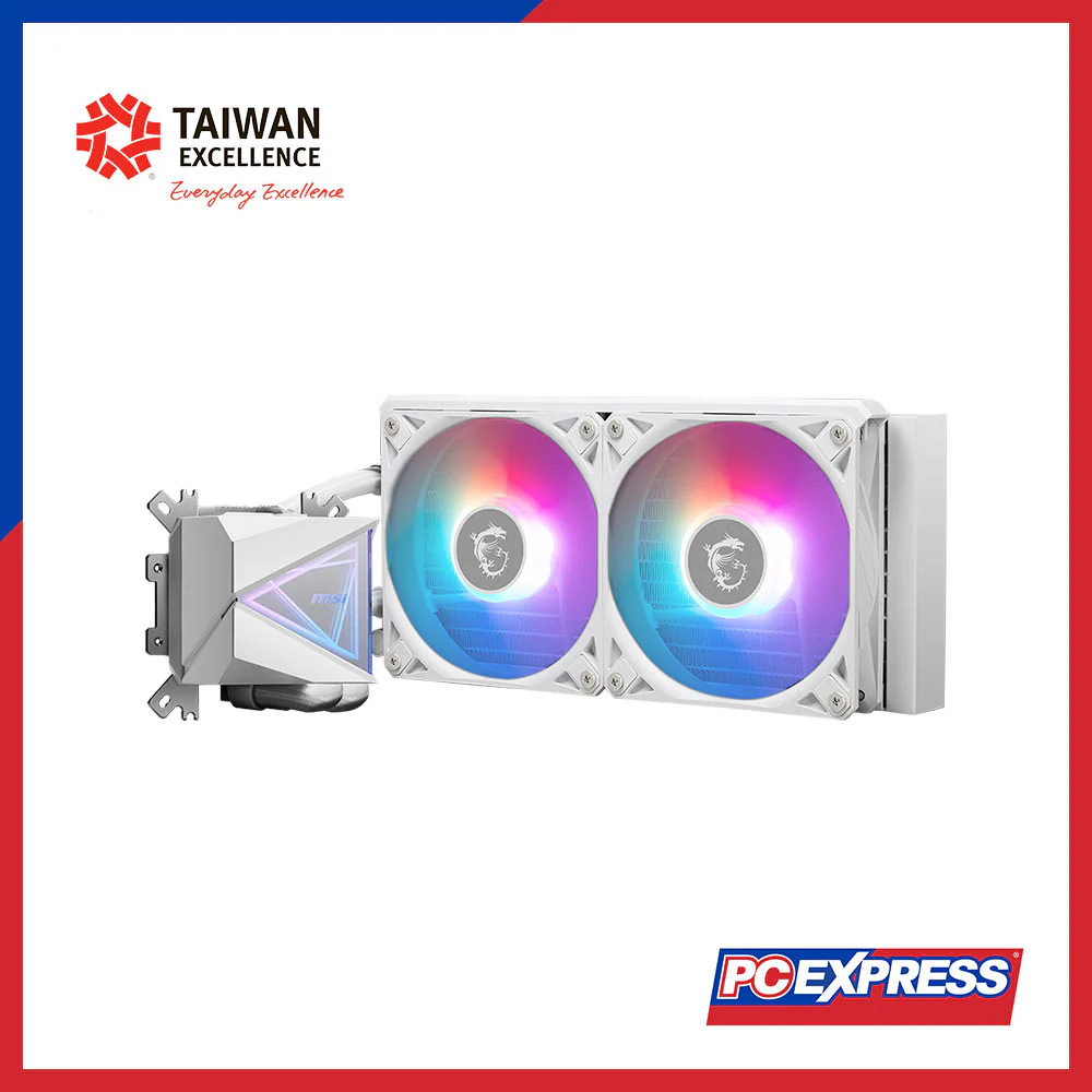 MSI MAG CORELIQUID I240 AIO LC ARGB CPU Liquid Cooler Fan (White) - Image 3