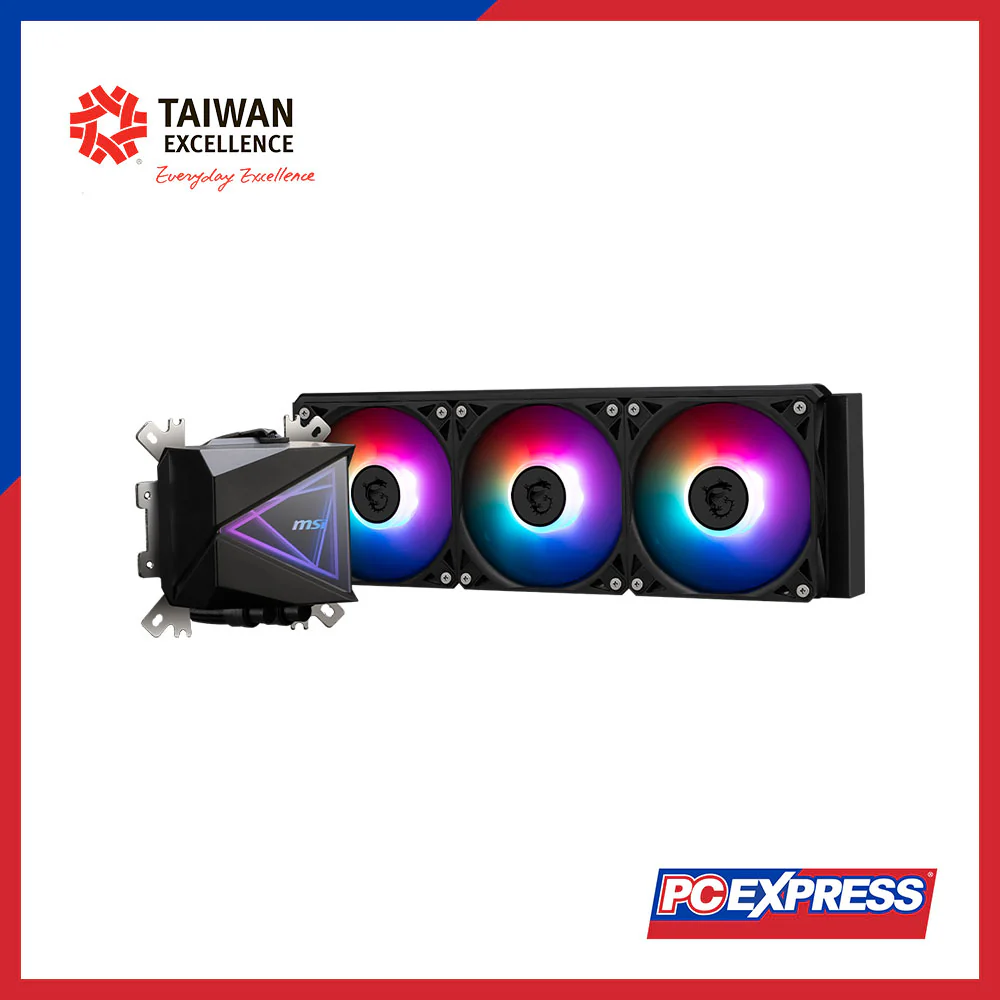 MSI MAG CORELIQUID I360 AIO LC ARGB CPU Liquid Cooler Fan (Black) - Image 3