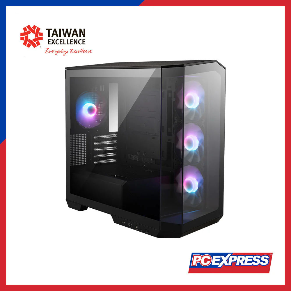 MSI MAG PANO M100R PZ Tempered Glass ARGB Gaming Case - Black