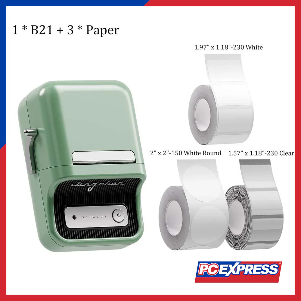 NIIMBOT B21S Thermal Direct Print - Green - Image 3