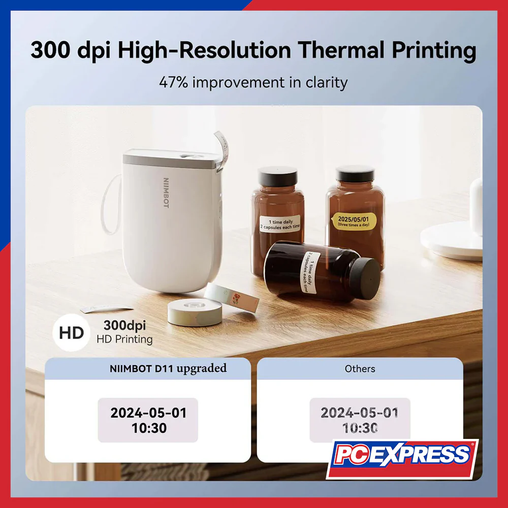 NIIMBOT D11_H Thermal Direct Print - White - Image 11