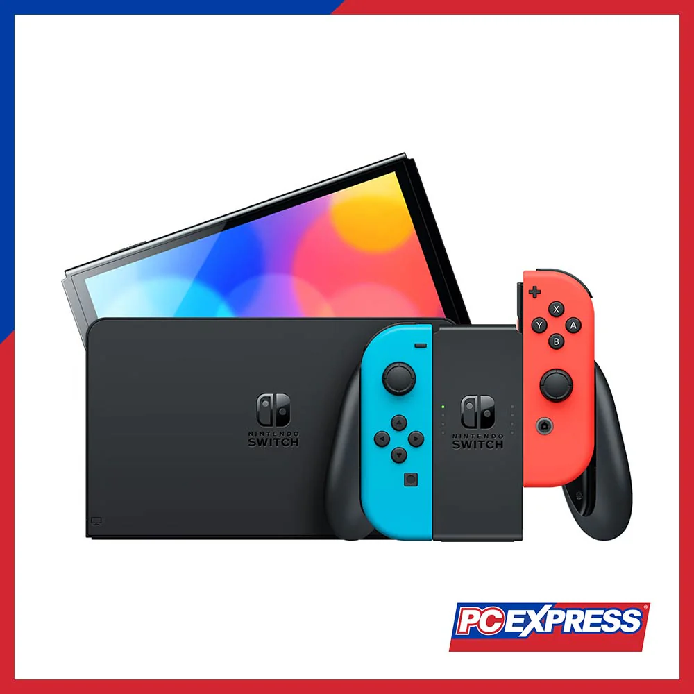 Nintendo Switch OLED Gaming Console Neon Blue/Neon Red - Image 3