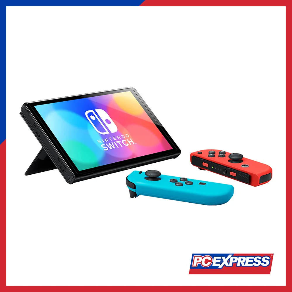 Nintendo Switch OLED Gaming Console Neon Blue/Neon Red - Image 5