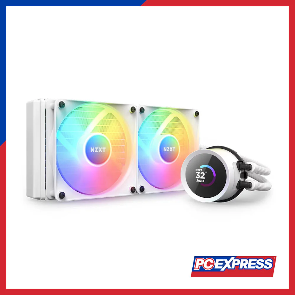 NZXT Kraken 240 RGB 240mm AIO Liquid Cooler with LCD Display and RGB Fans