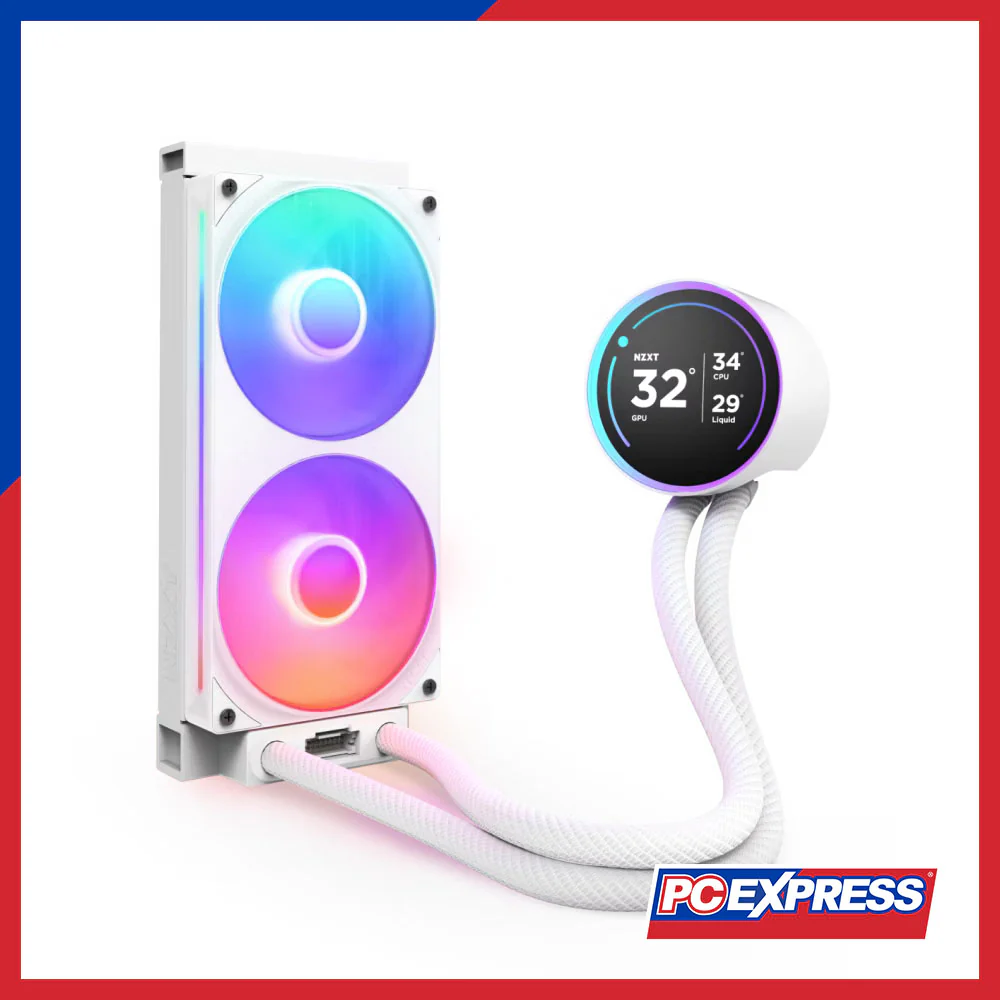 NZXT KRAKEN Elite 240 RGB w/ LCD V2 All-in-One Liquid Cooler Fan (White) - Image 2