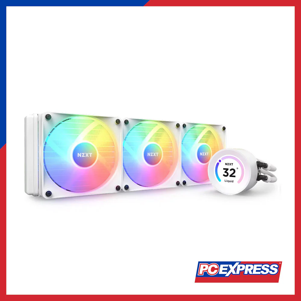 NZXT Kraken Elite 360mm All in One Liquid Cooler with RGB fans (White)