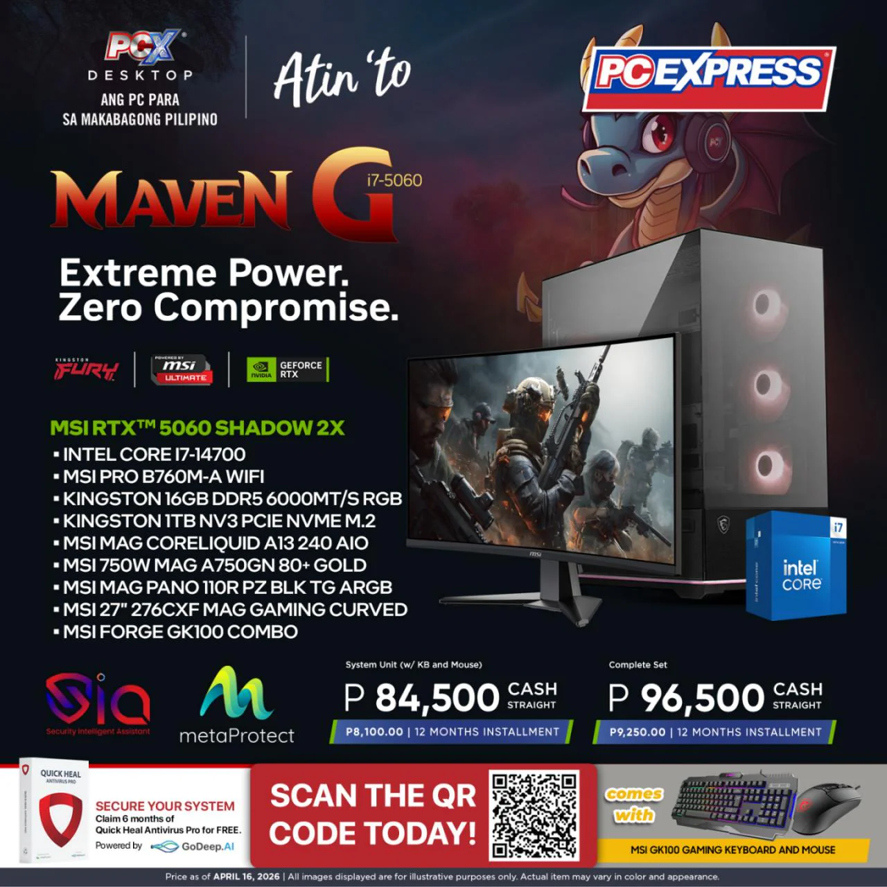 PCX GFH MAVEN G (i7-5060) GeForce RTX™ 5060 Gaming Desktop